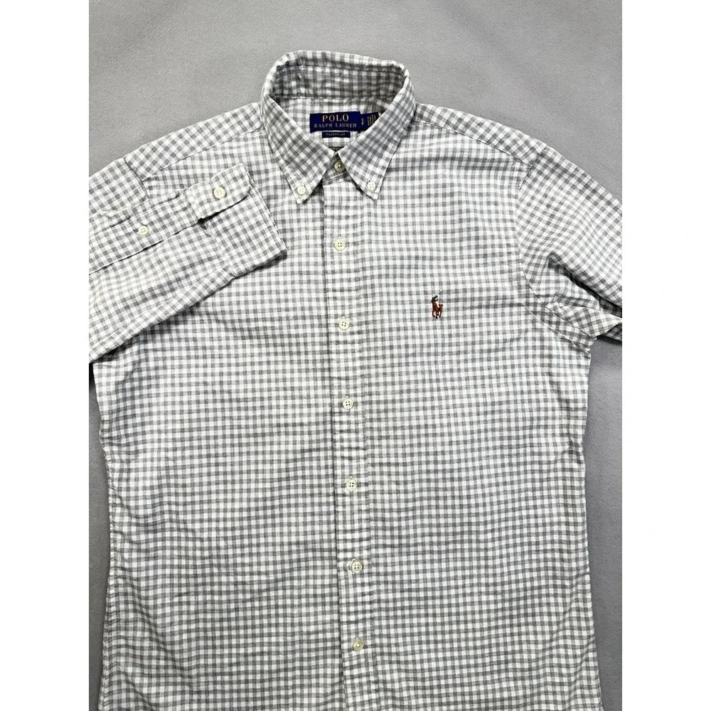 Polo Ralph Lauren Pony Classic Long Sleeve Gingham Plaid Oxford Shirt Small